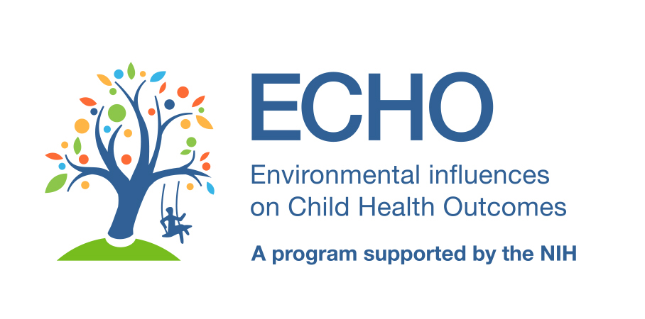 ECHO logo child in tree swing Environmental influences on Child Health Outcomes